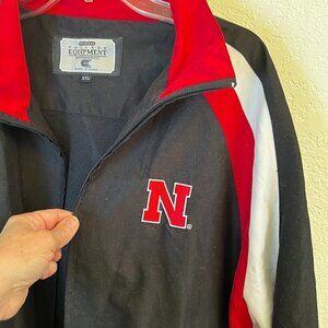 Vintage College University of Nebraska Cornhuskers 1990s Windbreaker Jacket XXL